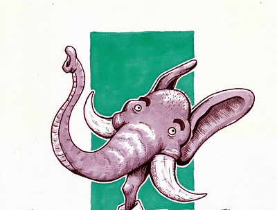 Lightness animals drawing elephant illustration ink lightness markers positivity