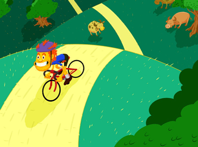 Spin bicycle bicycling bike cycling digital art digital illustration digital painting drawing illustration outside