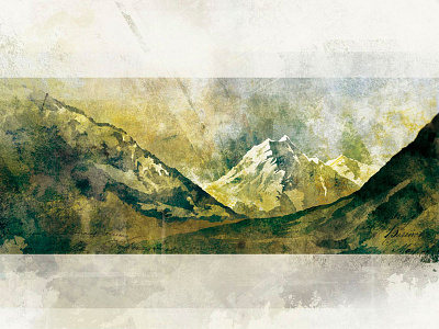 Mount Cook Illustration digital painting illustration mount cook mountain new zealand vancouver water color