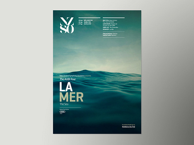 NZSO La Mer chris waind graphic design new zealand print. photography vancouver