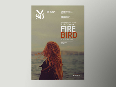 NZSO Fire Bird chris waind graphic design new zealand print. photography vancouver