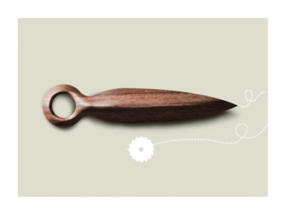 Wood letter opener