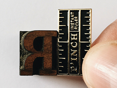P'inch enamel pin enamel inch pin ruler