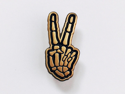 Skele-peace pin