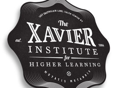Xavier Institute comic crest mutant professor seal type x xavier xmen