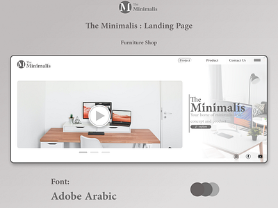 The Minimalis : Landing Page design landingpage pageui ui uiux ux web website webui webux