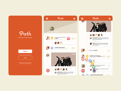 Recreating Path Homepage UI app design app illustration path simple ui social media design ui ui design uiux
