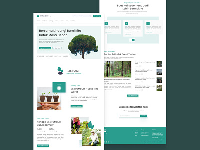 Bertumbuh - Web Non-profit Organizations earth landing page organizations protect save tree web design