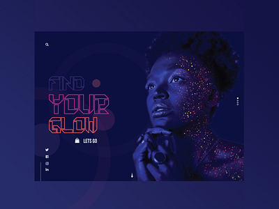 Glow in the dark design illustration ux web