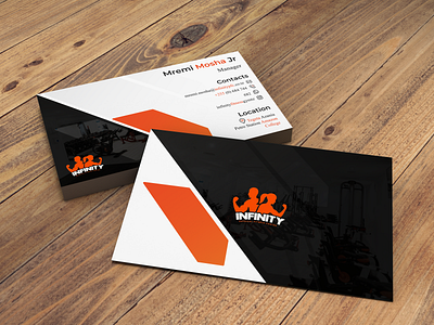 Business cards for infinity gym branding design logo vector