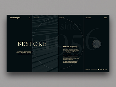 Bespoke, passion & quality about bespoke custom design designer fullscreen minimal since stripes ui