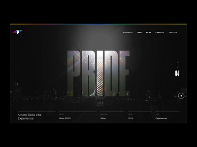 Immersive Homepage - One Company / Balich - pt.2 abstract branding corporate demo design events full screem interaction minimal motion multimedia rainbow show skills video