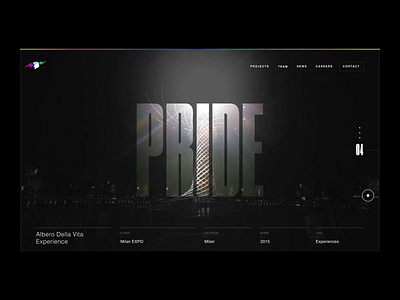 Immersive Homepage - Balich Wonder Studio - pt.2 abstract branding corporate demo design events full screem interaction minimal motion multimedia rainbow show skills video