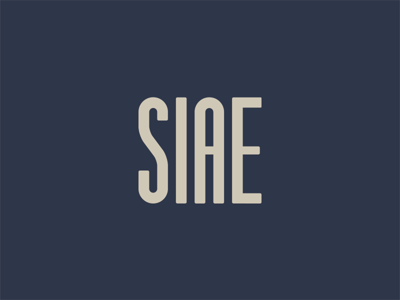 Logo SIAE branding copyright evolution history logo music type