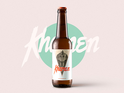 Khamen Beer alchool beer bottle glass illustration khamen pack packaging texture typography