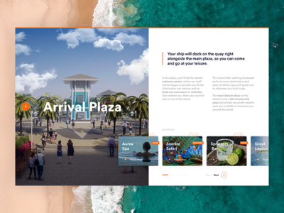Virtual Tour - Ocean Cay abstract design minimal product shop sport tour typography ui ux virtual tour web website