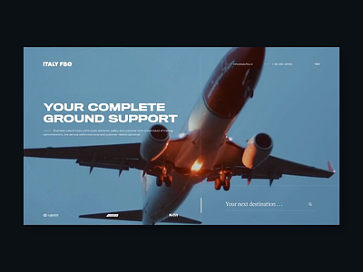 Italy ✈ FBO airplane airport animation app booking flyght interface italy minimal realtime service design soft soft touch traker traking travel ui video video background