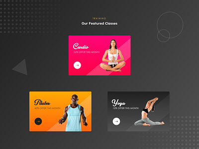 Fitness Classes Offers branding design illustration minimal web