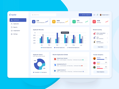 Dashboard - Background Verification for Admin branding design minimal typography ui ux web