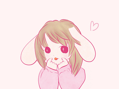 lop ear rabbit girl adobefresco illustration