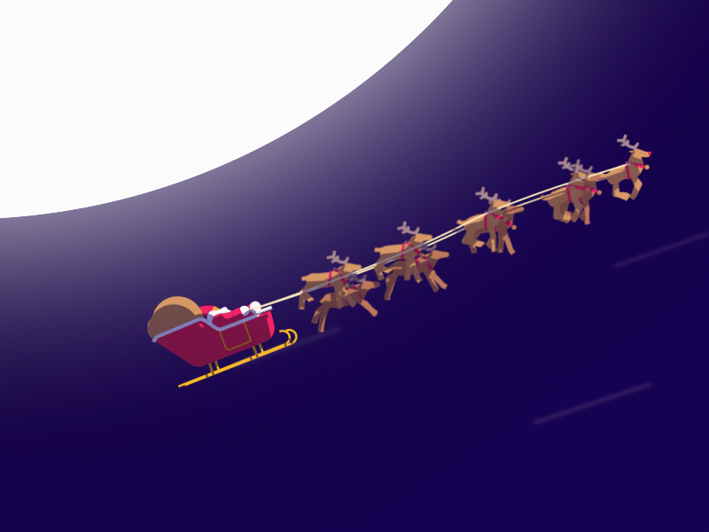 SANTA SLEIGH RIDE 2d animation aftereffects character animation christmas gif kualalumpur loop loop animation motion design motion graphics reindeer santa santa claus santaclaus