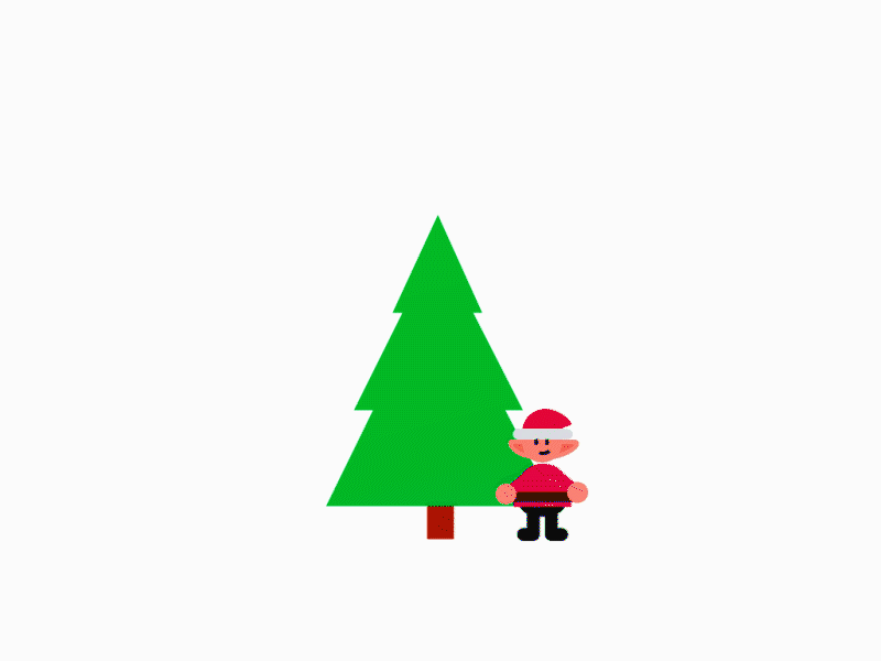 Santa's Lil Helper 2d animation aftereffects character animation christmas gif kualalumpur loop lottie motion design motion graphics
