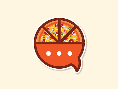 PizzaTalk logo logodesign