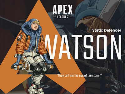 Watson Poster Concept apex apex legends concept design esport esports game gaming graphic design poster print