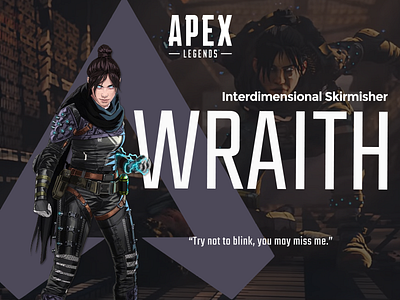Wraith Poster Concept apex apex legends concept design esport esports game gaming graphic design poster print