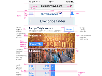 Mobile web UI Markup