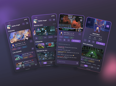 Twitch Redesign — Quick App Concept app concept figma game mobile quickconcept redesign stream streaming twitch
