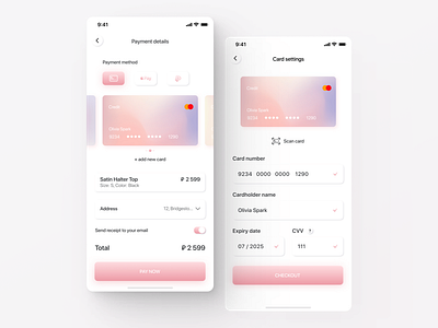 Credit Card Checkout - Daily UI app challenge checkout credit card daily dailyui figma payment ui