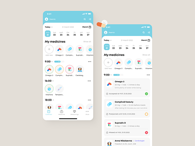 Pills Reminder App app concept figma health healthcare medecine mobile pills pills app pills reminder ui