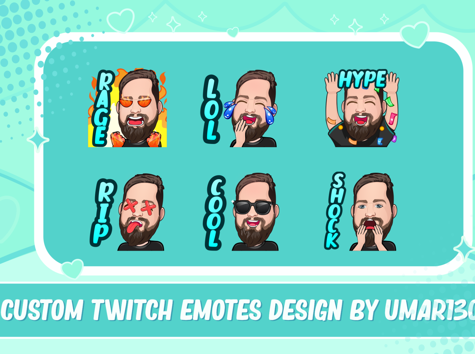 twitch emotes by Graphics For streamer on Dribbble