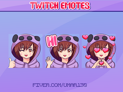 panda hood twitch emotes badges cartoon emotes chibi twitch emotes design emotes kawaii twitch emotes streamer twitch emotes twitch sub badges twitchtv