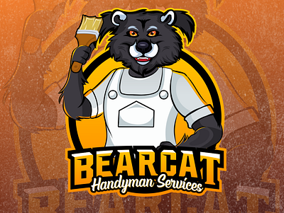 Bearcat Handyman Services logo brand identity esports logo esports mascot facebook logo gaming logo logo design branding logo design concept logo twitch tv mascotlogo sports logo twtich logo youtube logo