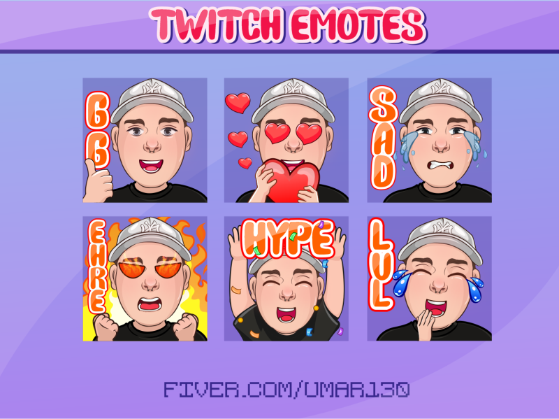 Avatar twitch emotes by Graphics For streamer on Dribbble