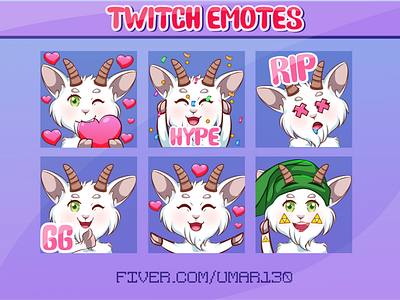 goat twitch emotes badges cartoon emotes chibi twitch emotes emotes goat kawaii twitch emotes streamer twitch emotes twitch sub badges twitchtv