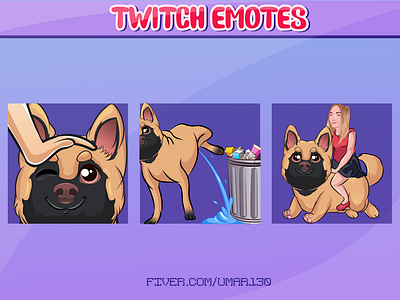 Dog twitch emotes