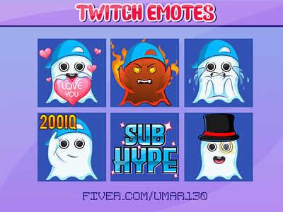 Ghost twitch emotes & Sub badge