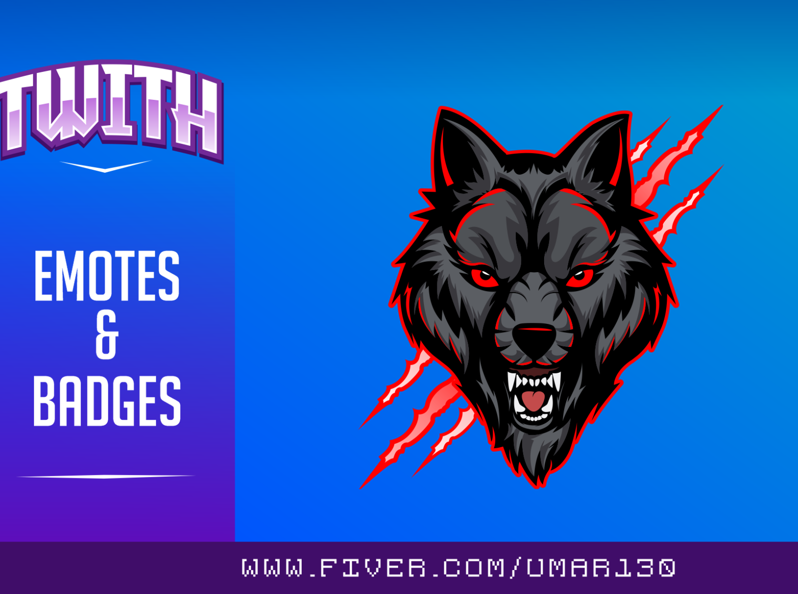 wolf twitch emote by Graphics For streamer on Dribbble