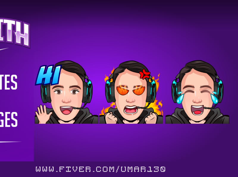 gamer boy twitch emotes by Graphics For streamer on Dribbble