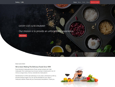 Modern Eatary Cafe Clean Design blog blog design branding design template template builder template design templatedesign ui web