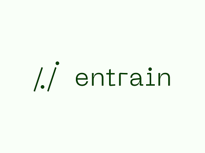 Meet Entrain app branding design icon logo minimal typography ui ux vector