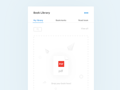 Book Library app book bookmark design interface library ui ux