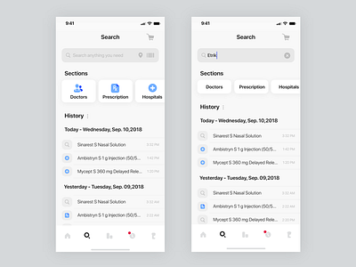 Release Feature: Search Page app blue health healthcare healthcare app insurance medical medical app medical icons minimal ui ux
