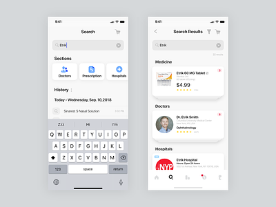 Release Feature: Search Results Page app blue health healthcare healthcare app insurance medical medical app medical icons minimal ui ux