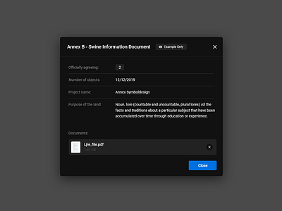 Modal - Swine Information Document