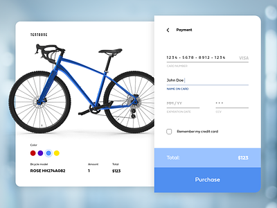 Checkout web screen by Milo Solutions bicycle bicycle shop bike cart checkout checkout form checkout page checkout process design graphic design landing page payment ui design