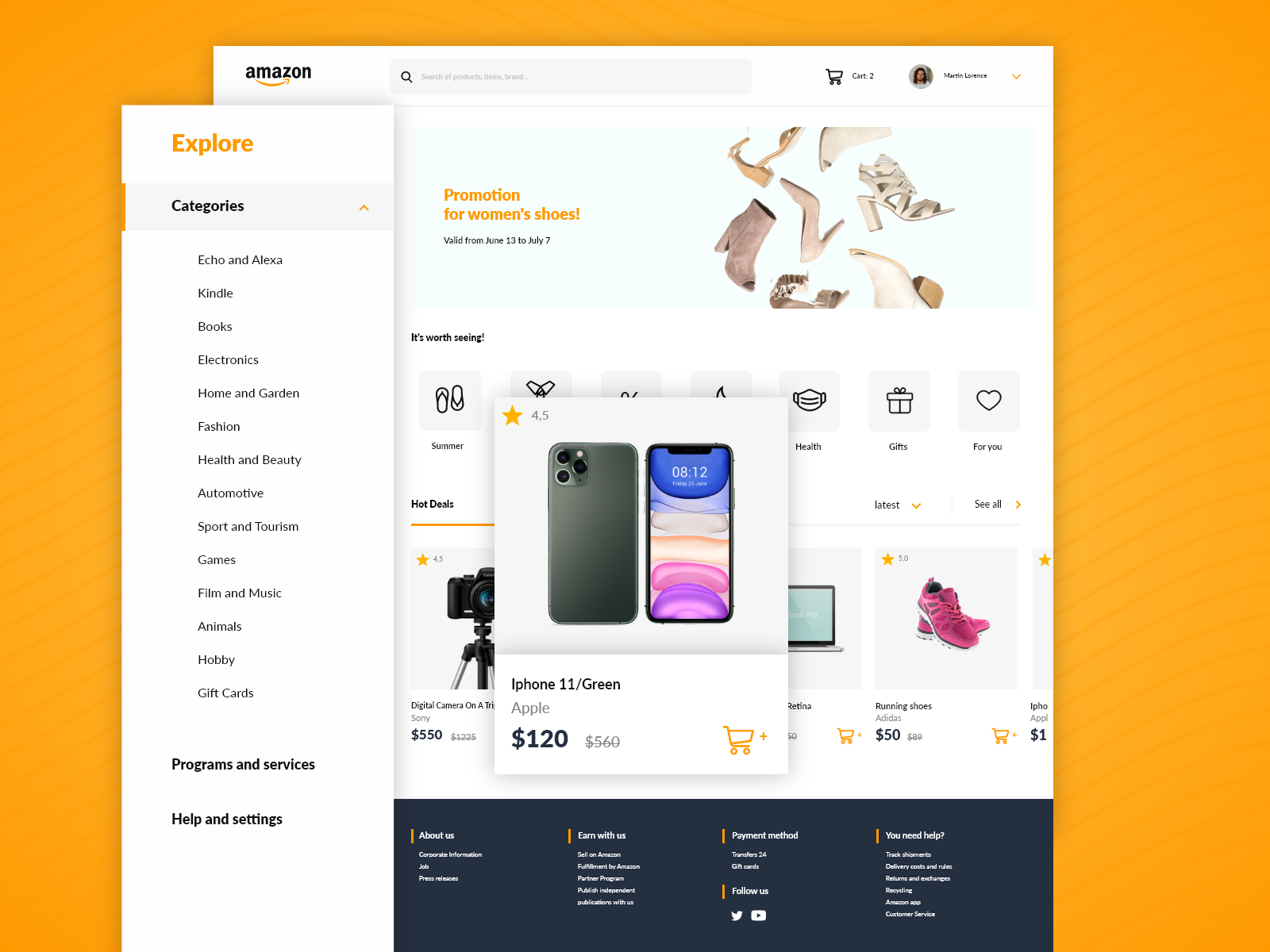 Amazon redesign by Milo Solutions by Milo Solutions on Dribbble